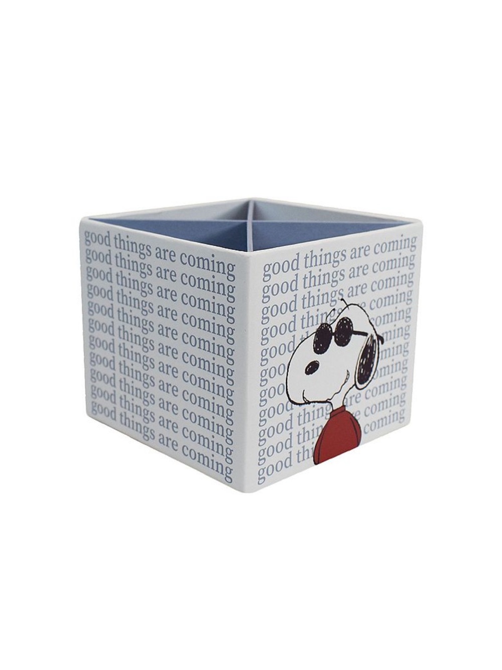 Snoopy Ceramic Desk Organizer - White with Red Accent